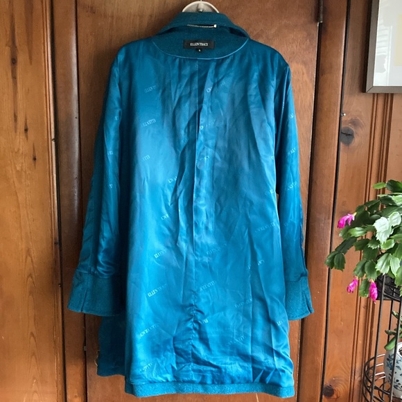 ELLEN TRACY teal/turquoise wool coat size 8 in excellent preowned condition - Picture 12 of 15